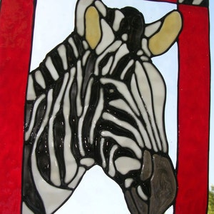 Zebra Safari-Stained Glass Window Cling