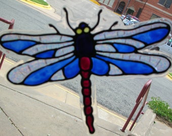 Dragonfly's come with 2 stained glass window clings