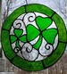 St. Patrick's Day Two Clove simulated stained glass cling 