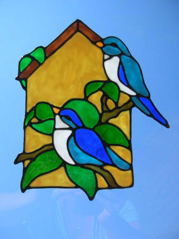 Gallery Glass Window Cling Birdhouse 