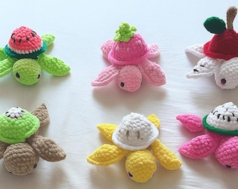 PREORDER Crochet fruit turtles amigurumi handmade stuffed animals