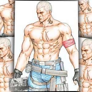 Tekken Bryan Fury Print | Tekken art | Bryan Fury Colored Sketch