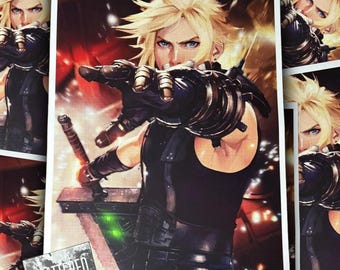 ポスター FINAL FANTASY.VII CRISIS CORE Poster FF7 Zack Final Fantasy VII Remake - Limited Edition Fine Art