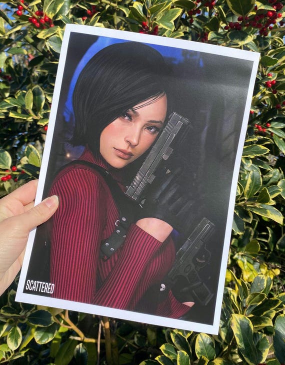 Lady in Red - Ada Wong Art Print - Etsy