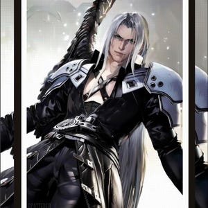 Final Fantasy VII Rebirth - Cloud Zack Sephiroth - Poster Final Fantasy VII Rebirth - Cloud Zack Sephiroth - Poster