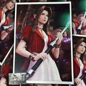 Stampa di Aerith di Final Fantasy 7 &quot;L&#39;ultimo Cetra&quot;