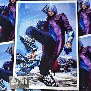 Devil May Cry Dante Poster | Devil May Cry Print | DMC 5 Poster | Devil May Cry Keychain