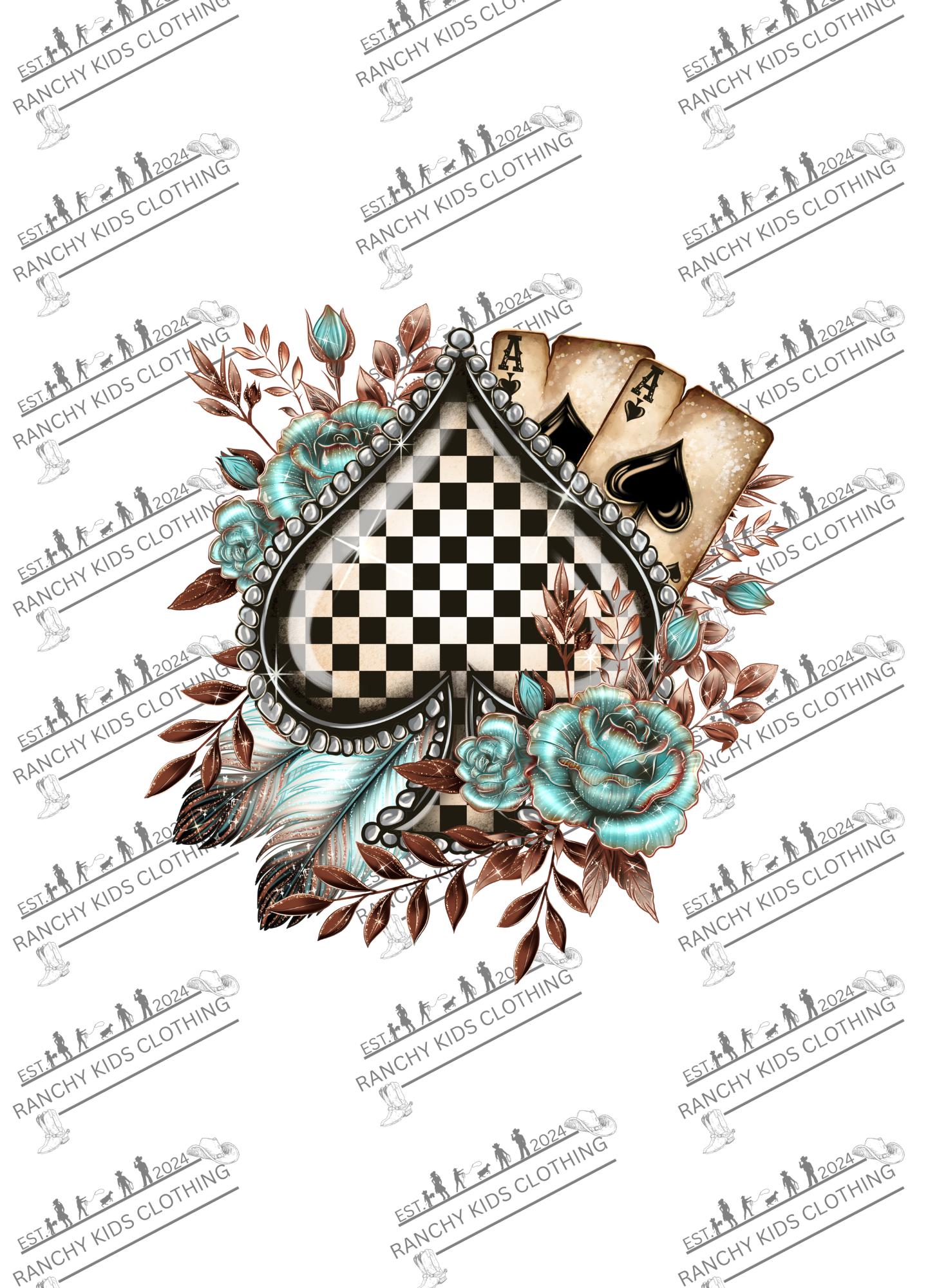 Spade Rurquose Cards, Spades and Turquoise - Etsy