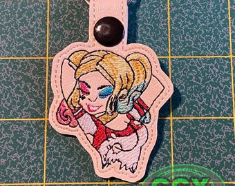 Lil Monster Jester Girl Key Fob/ Bag Tag