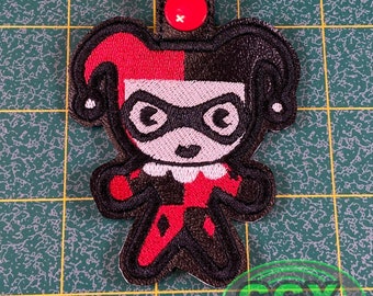 Chibi Jester Girl Key Fob / Bag Tag