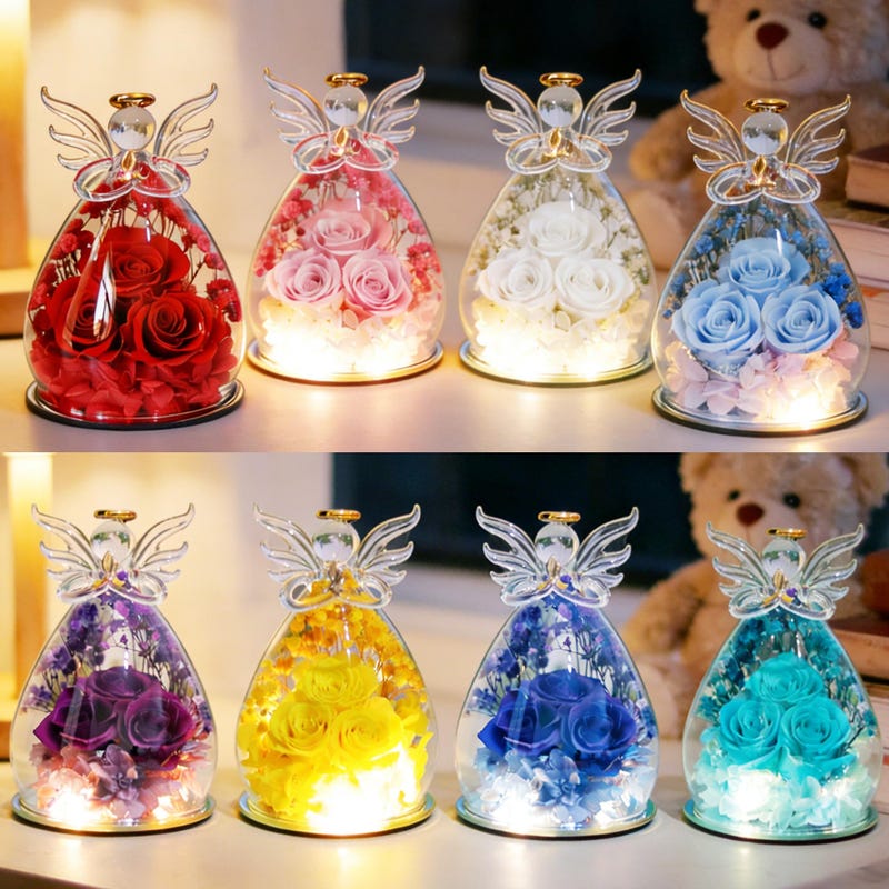 Led Glass Dome Flowers - Etsy