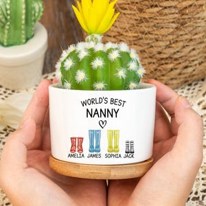 Personalized Ceramic Plant Pot,Mother's Day Gift,Home Decor,Celebration Of Life,Outdoor Planter,Birthday Gift For Mom Grandma,Family Gift