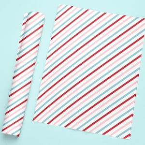 Wrapping Paper: Candy Cane {Gift Wrap, Birthday, Holiday, Christmas}