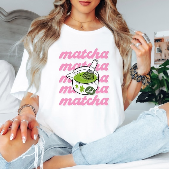 Matcha Club Shirt | Trendy Drink Graphic Tee | Bella Canvas 3001 Cafe Style TShirt