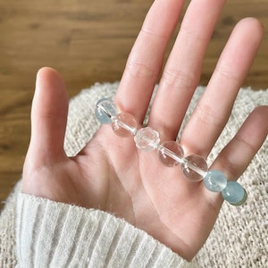 Citrine × Prehnite × Aquamarine × Clear Quartz，Bracelet, Handmade bracelet，Stress Relief, Beads bracelet, Bracelet for women, Gift for her