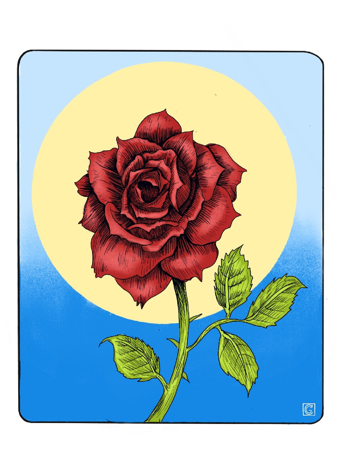 Red Roz Print Red Rose Signed Print - Etsy