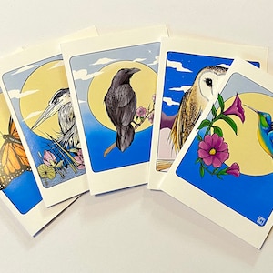 Animal Card Set of 5 ( Blank Greeting cards ) 4x6”