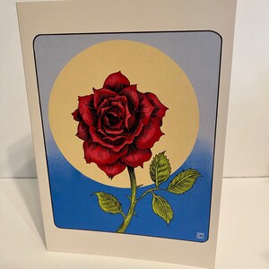 Red Rose ( Blank greeting card )