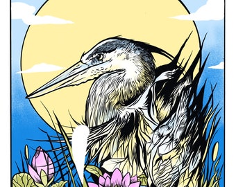 The Heron ( Print )