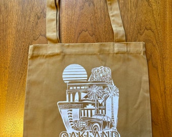Oakland’s Grand Lake Theater, Camel tote white ink.