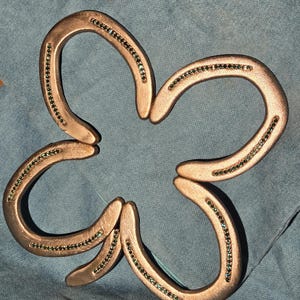 Lucky Horseshoe Clover with emerald crystals