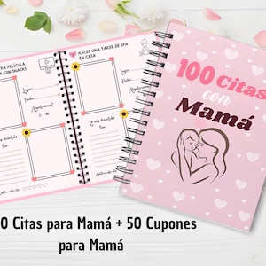100 Citas para Mamá + 50 Cupones、Regalo Digital para Mamá、PDF Descargable、Día de la Madre