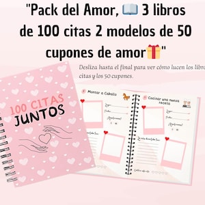 100 Citas para Parejas, Ideias Românticas, Jogos e Retos – Arquivo PDF Digital para Imprimir, 50 cupones de amor