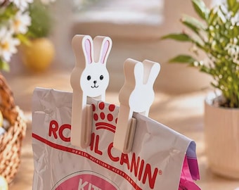 Rabbit-shaped bag clip, bag clip, bag clip for cat food, bag clip for coffee bags, clip for cereal bags