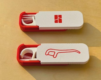 Portable dental floss case for on the go, dental floss storage for travel, compact storage for oral care products