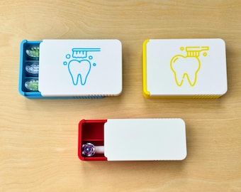 Storage box for electric toothbrush heads - Philips and Oral-B brush heads, bathroom organizer, travel case for oral care