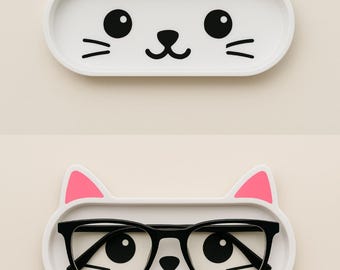Cat glasses holder, glasses tray, glasses organizer, unique glasses tray, gifts for children, 3D printing