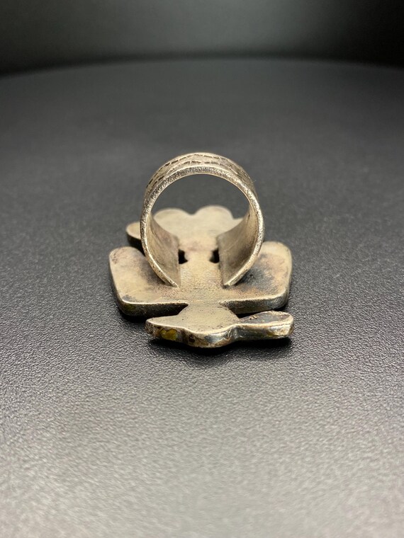 Vintage Large Thunderbird Statement Ring with Chi… - image 8