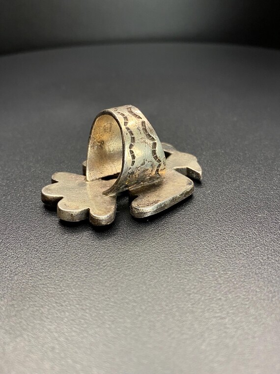 Vintage Large Thunderbird Statement Ring with Chi… - image 7