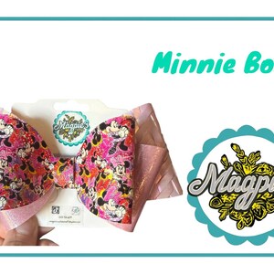 Back to school, Disney vacation hair, summer fun hair, clip bow barrette, toddler girl hair ties bow, girl gift, Minnie Mouse girl bow