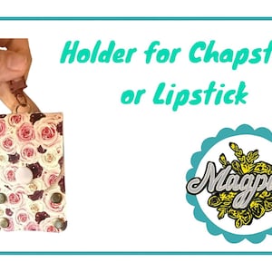 Lipstick lip balm holder, lip gloss keychain, travel keychain chapstick holder, purse charm keychain, back to school, backpack clip on