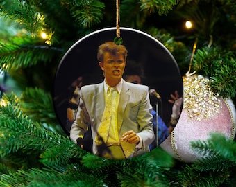 Music Legend David Bowie, Unique Collectible Ceramic, Perfect Music Lover Gift, Vintage Pop Star Decoration, Fan Memorabilia