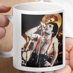 Freddie Mercury Rock Legend Mug, Music Icon Mug, Gift for Music Lovers, Famous Rock Star Mug, Unique Mug for Rock Fans, Rock and Roll Mug