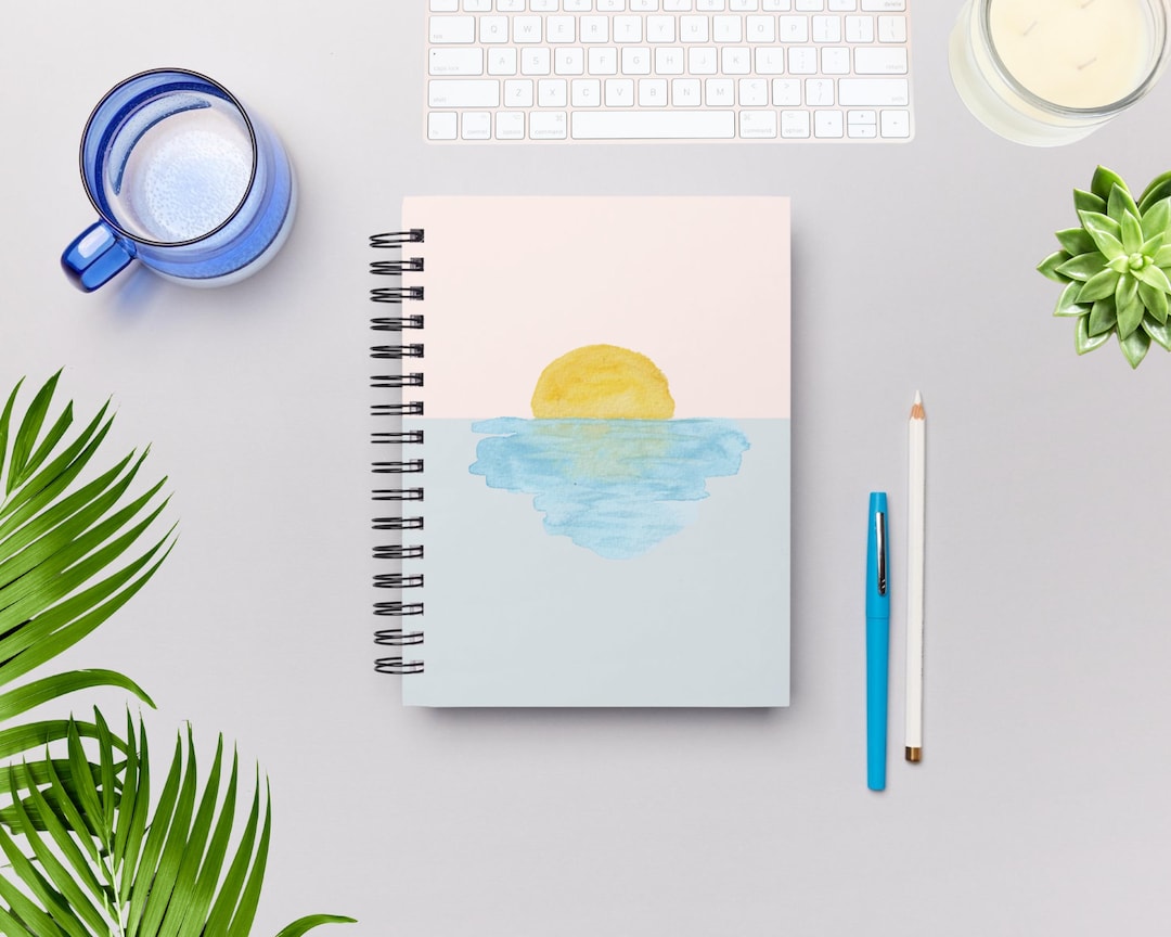 Spiral Notebook - Sunset Ruled Line Journal - Etsy