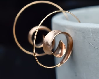 Stud Earring Pair with Cabochon Picture Brunei Bandar Seri Begawan Flag bronze different sizes