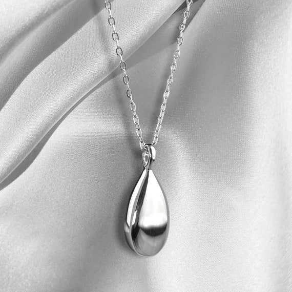 POPETPOP Collana Urna In Vetro Ciondolo Clessidra In Acciaio - Foto 5