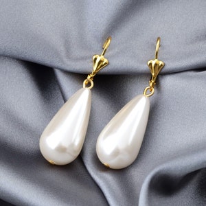 Boucles d'oreilles élégantes en perles bijoux de mariage d'inspiration vintage élégance intemporelle pour la mariée cadeaux demoiselle d'honneur mère pour elle image 3