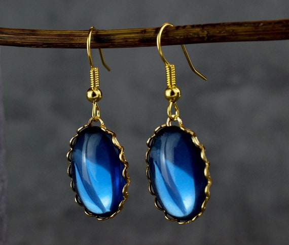 Midnight clearance blue earrings