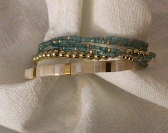 La Jolla Beaded Bracelet Stack