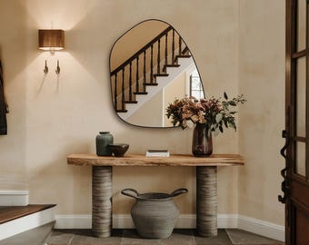 Freya Asymmetrical Lunaire Wall Mirror|Bathroom Mirror| Living Room Mirror| Entryway Mirror｜Wall Decor Art|Housewarming Gift