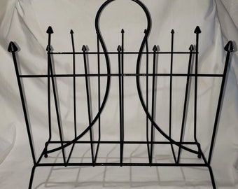 Mid Century Modern Metal Magazine Newspaper Rack Holder