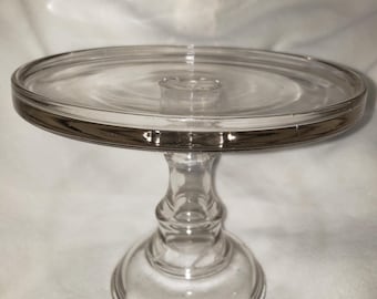 Antique Glass Cake Pastry Stand EAPG Clear Wedding Decor
