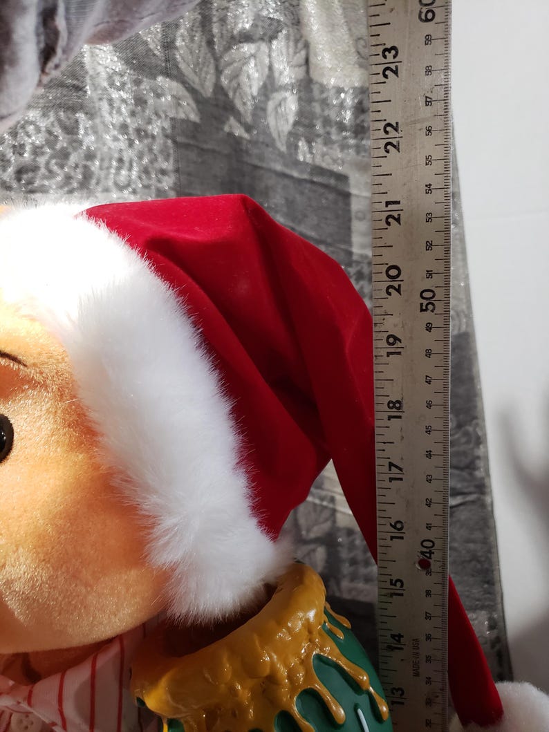 Vintage Disney Animated Winne the Pooh Christmas Figurine 21 Lighted Etsy