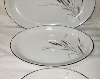 MCM Rosenthal Raymond Loewy Ceres Relish and Platters Platinum Wheat Germany Form E