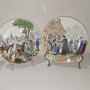 Antique French Creil et Montereau Faience Plates
