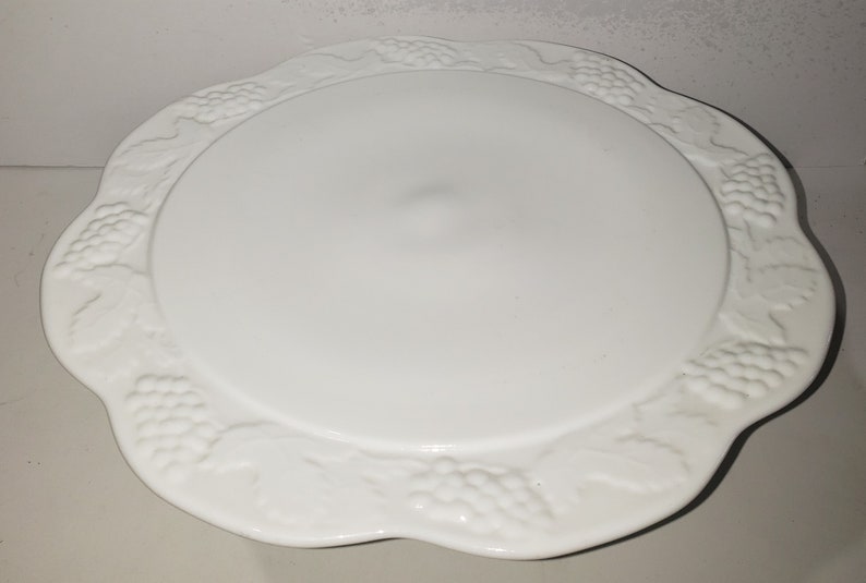 Colony Harvest Milk Glass Cake Stand 13 Diameter image 2